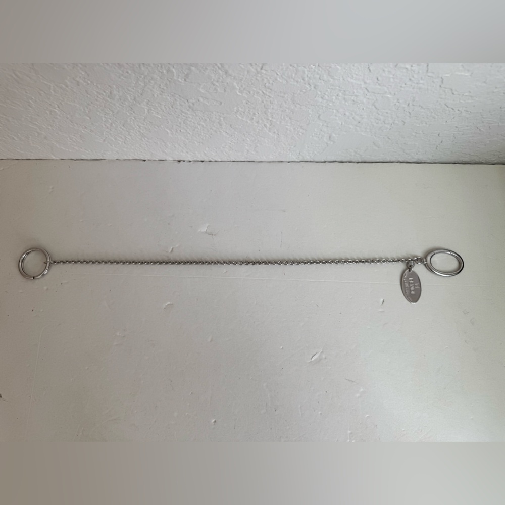 FENDI Vintage Necklace Selleria Oval Plate Charm 925 Silver - Picture 10 of 13